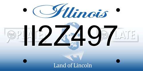 II2Z497 Illinois License Plate