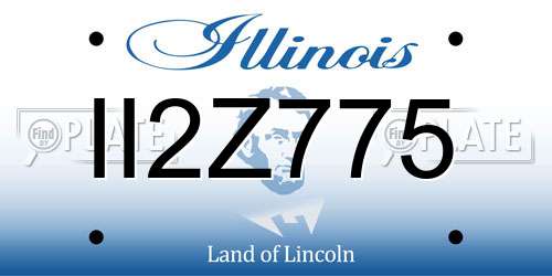 II2Z775 Illinois License Plate