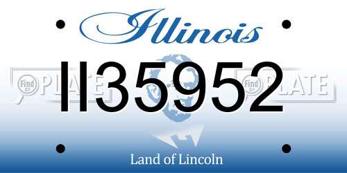II35952 Illinois License Plate