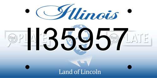 II35957 Illinois License Plate