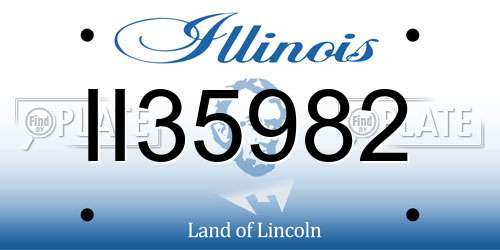 II35982 Illinois License Plate