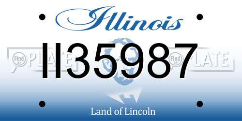 II35987 Illinois License Plate
