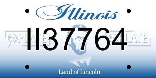 II37764 Illinois License Plate