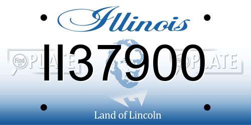 II37900 Illinois License Plate