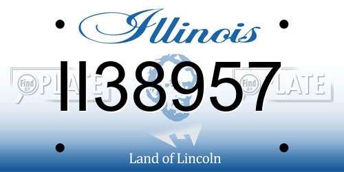 II38957 Illinois License Plate