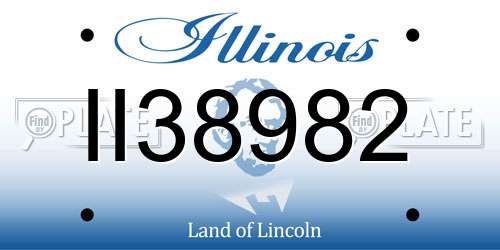 II38982 Illinois License Plate