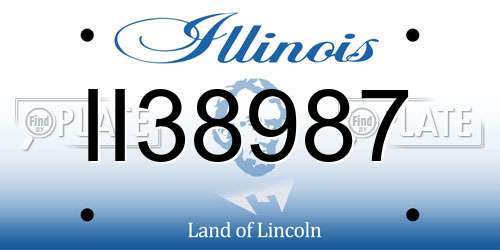 II38987 Illinois License Plate