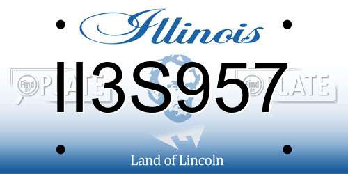 II3S957 Illinois License Plate