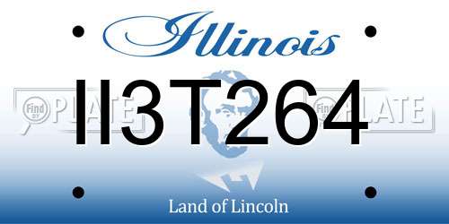 II3T264 Illinois License Plate