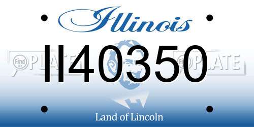II40350 Illinois License Plate