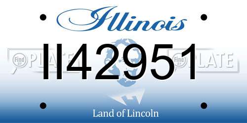 II42951 Illinois License Plate