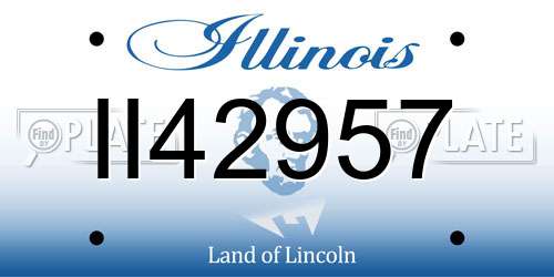 II42957 Illinois License Plate