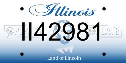 II42981 Illinois License Plate