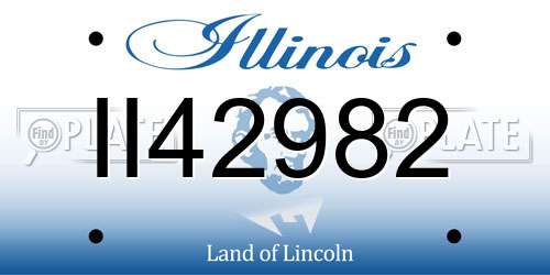 II42982 Illinois License Plate