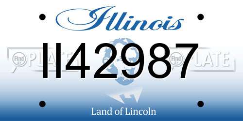 II42987 Illinois License Plate