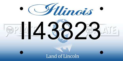 II43823 Illinois License Plate