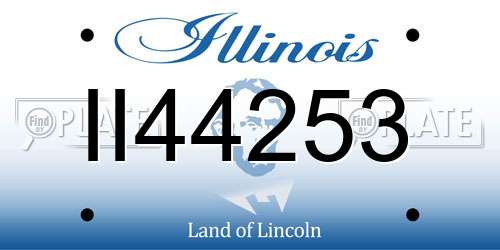 II44253 Illinois License Plate