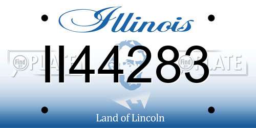 II44283 Illinois License Plate