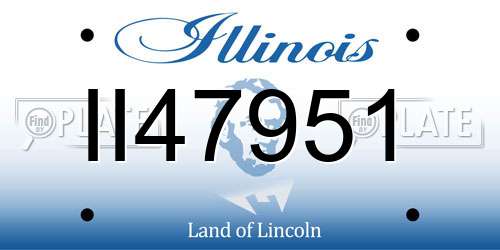 II47951 Illinois License Plate