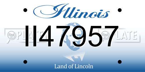 II47957 Illinois License Plate