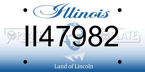 II47982 Illinois License Plate