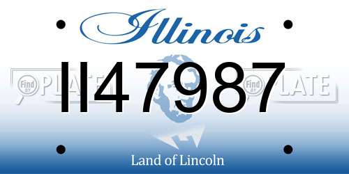 II47987 Illinois License Plate
