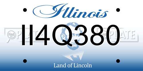 II4Q380 Illinois License Plate