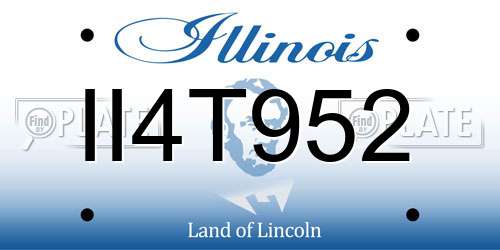 II4T952 Illinois License Plate