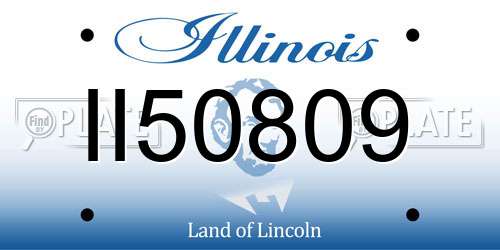 II50809 Illinois License Plate