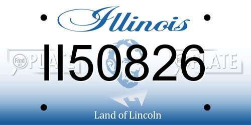 II50826 Illinois License Plate