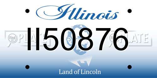 II50876 Illinois License Plate