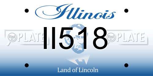 II518 Illinois License Plate