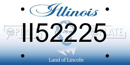 II52225 Illinois License Plate