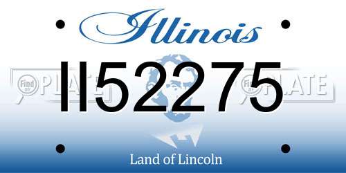 II52275 Illinois License Plate