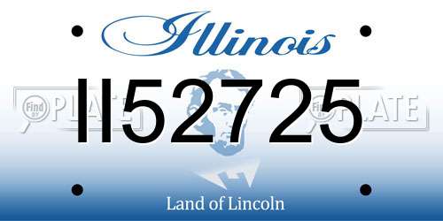 II52725 Illinois License Plate