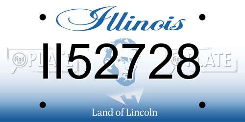 II52728 Illinois License Plate
