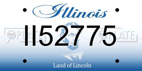 II52775 Illinois License Plate