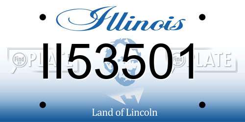 II53501 Illinois License Plate