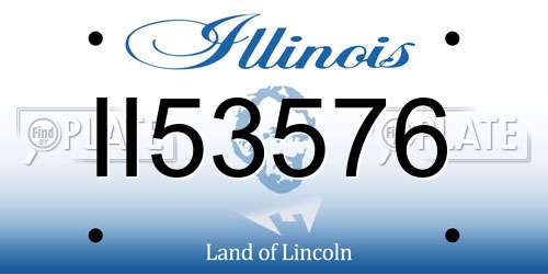II53576 Illinois License Plate