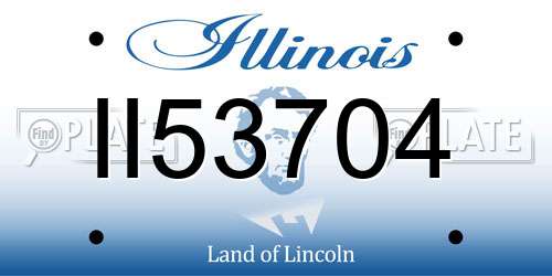 II53704 Illinois License Plate