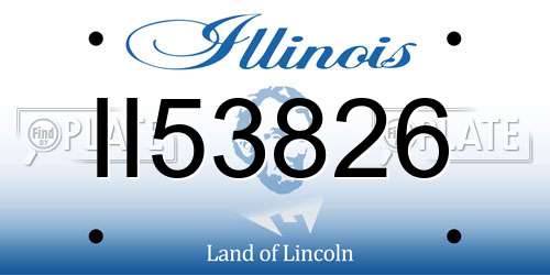 II53826 Illinois License Plate