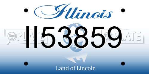 II53859 Illinois License Plate