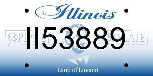 II53889 Illinois License Plate