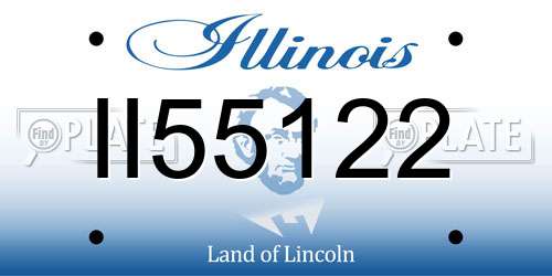 II55122 Illinois License Plate