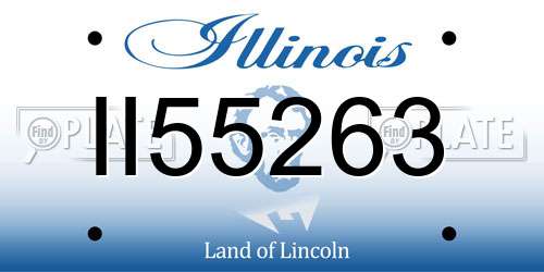 II55263 Illinois License Plate