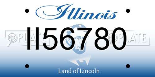 II56780 Illinois License Plate