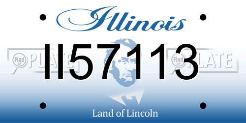 II57113 Illinois License Plate