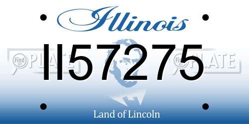 II57275 Illinois License Plate