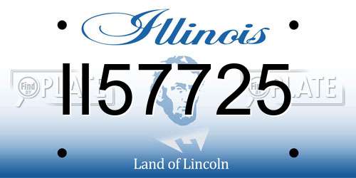II57725 Illinois License Plate