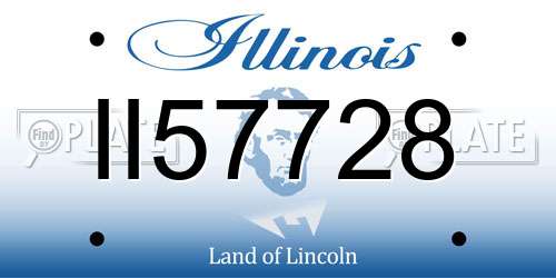 II57728 Illinois License Plate